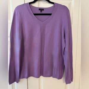 Talbots Lavender Knit Top, Sz L